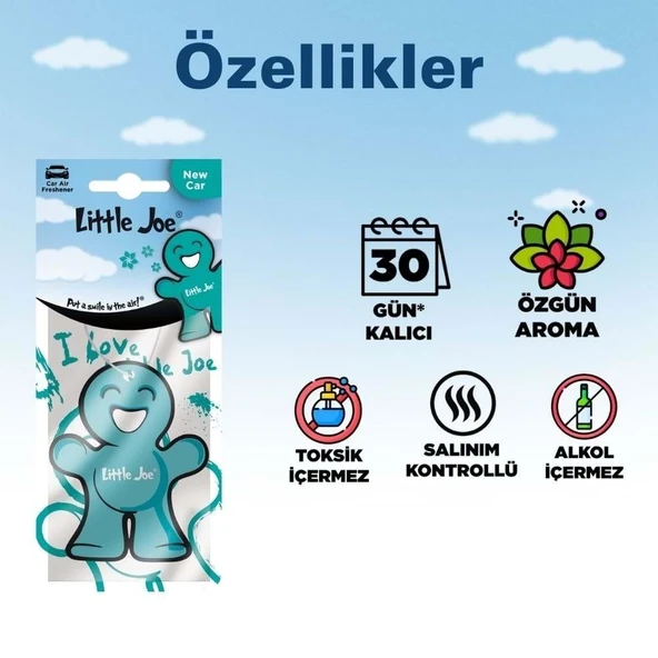 Little Joe Yeni Araç Asma Koku (New Car) -30 Gün -İpli Oto Kokusu -Ayna Parfümü - 2
