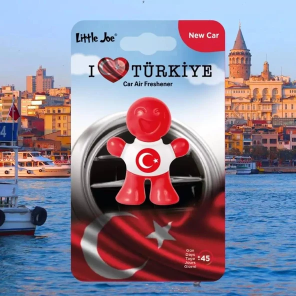 Little Joe Türkiye'yi Seviyorum Yeni Araç Kokusu (New Car)-45 Gün-Oto Kokusu Kalıcı Klima Parfüm