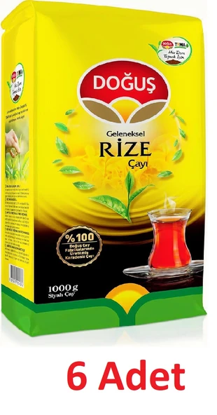 Doğuş Rize Sarı Çay 1000 gr x 6 adet