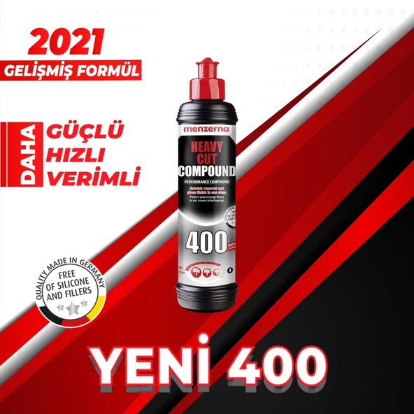 Menzerna YENİ 400 Heavy Cut Ağır Çizik Giderici Kalın Pasta 250 ml - 2