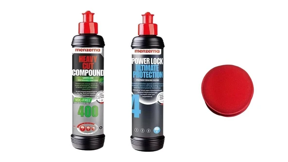 MENZERNA 400 GREEN-Power Lock KALIN PASTA BOYA KORUMA 2 Lİ SET 250ML SÜNGER HEDİYELİ