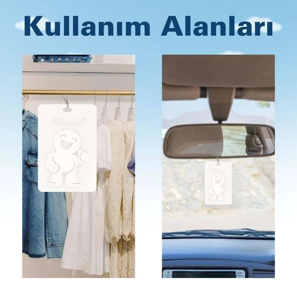 Little Joe Yeni Araç Kokulu Dolap Asma Kart (New Car) -45 Gün -İpli Ev Oto Kokusu -Ayna Parfümü - 4
