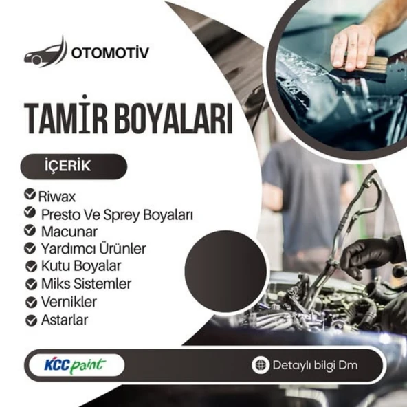 KCC Bazkat Boya 1LT 1. GRUP – Orijinal Renk Uyumlu Metalik ve Sedefli Otomotiv Baz Kat Boyası - 4
