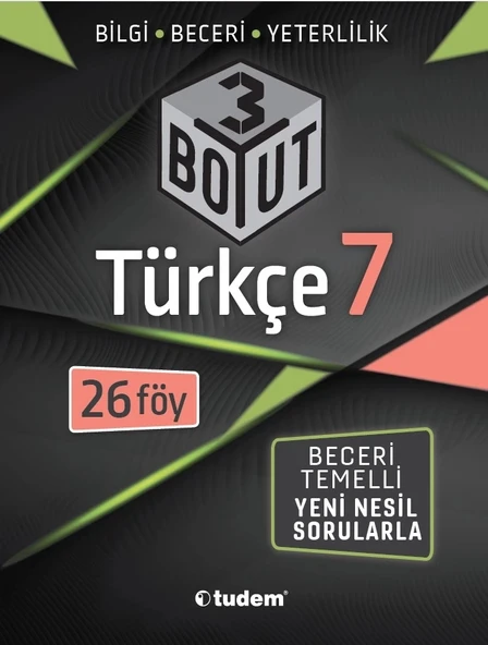 Tudem 7. Sınıf Türkçe 3 Boyut (Yeni) ürün görseli