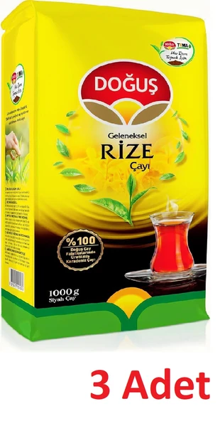 Doğuş Rize Sarı Çay 1000 gr x 3 adet