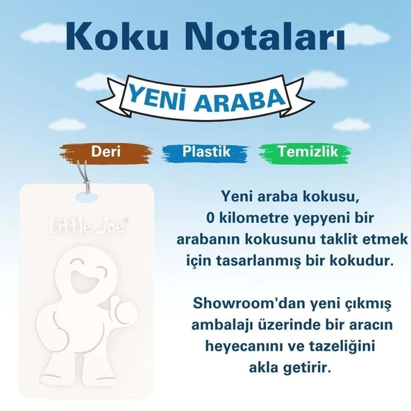 Little Joe Yeni Araç Kokulu Dolap Asma Kart (New Car) -45 Gün -İpli Ev Oto Kokusu -Ayna Parfümü - 2