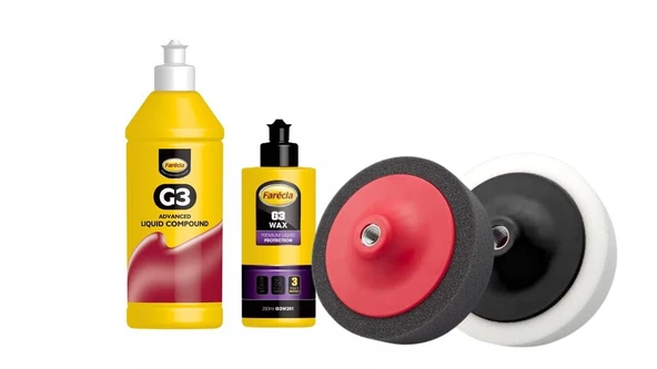 Farecla G3 Pasta 500ML + G3 Wax Cila 250ML (2 Adet Sünger - 1 Adet Ci̇la - 1 Adet Pasta) - 1