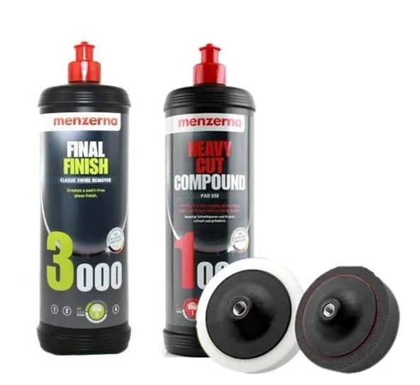 Menzerna HEDİYELİ Set 1000ML 1000 PASTA- 3000 HARE CİLA - 1 ADET POLİSAJ SÜNGERİ HEDİYE ürün görseli