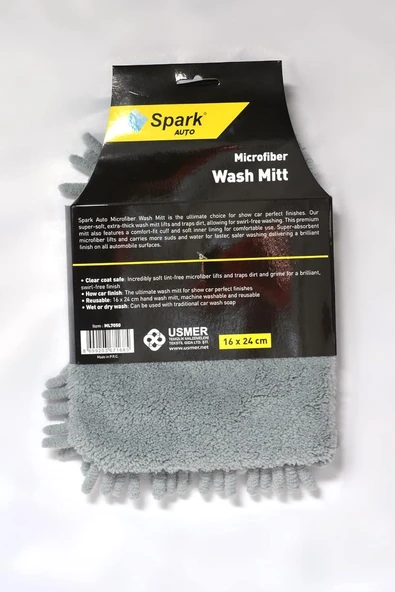 Spark ML7050 Mikrofiber Yıkama Eldiveni – Çiziksiz ve Parlak Temizlik - Resim 2