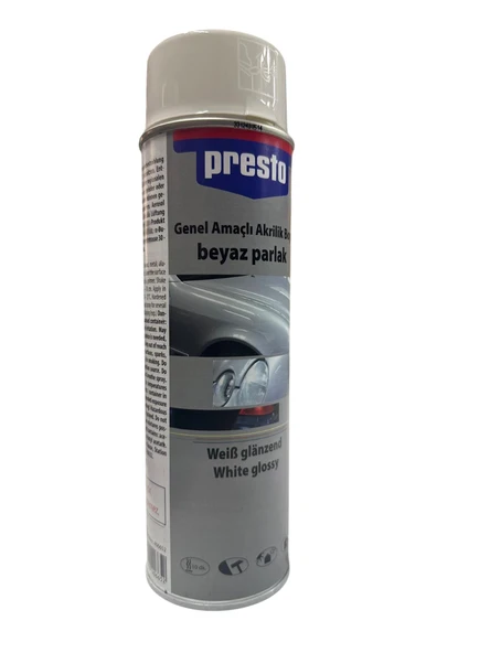 Presto Sprey Boya ve Vernik 400 ml – Oto, Metal, Ahşap ve Plastik Yüzeyler İçin - 9