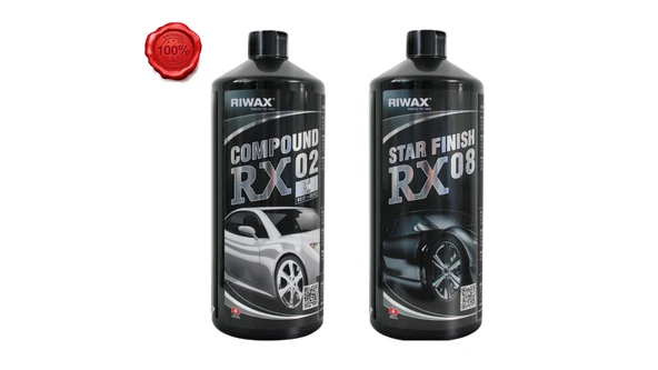 Riwax 2'li Pasta Cila Seti RX02 Kalın Pasta + RX08 Boya Koruma – 1 KG (6–12 Ay Etkili) - 1