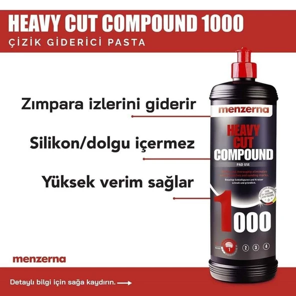 Menzerna Heavy Cut Compound 1000 1 Kg - Resim 2