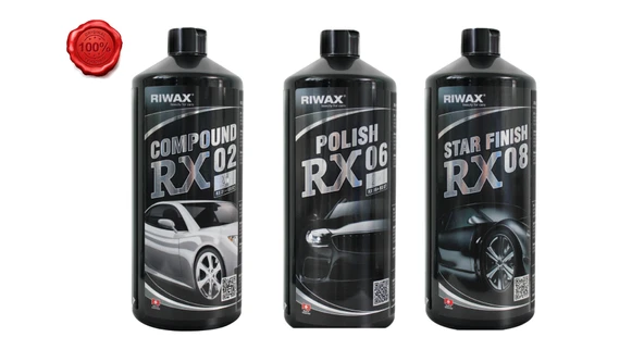 Riwax 3'lü Pasta Cila Seti RX02 Kalın Pasta + RX06 Ara Kat + RX08 Hare Cila 1 KG - 1