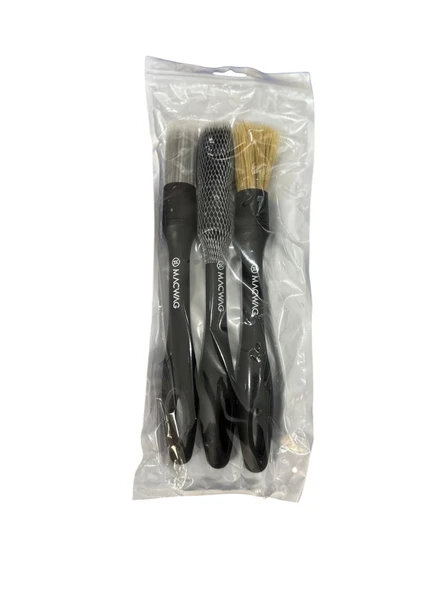MACWAG Detaylı Temizlik 3'lü Fırça Seti – Araç İçi Dış Detay Fırçası Takımı - Resim 5