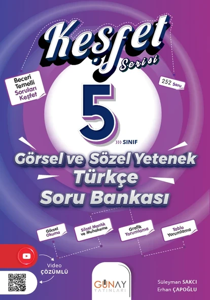 GÜNAY YAYINLARI 5.Sınıf Keşfet Serisi Görsel ve Sözel Yetenek Soru ürün görseli