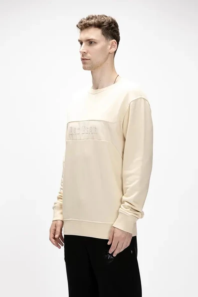 Bad Bear Sailor Bej Crewneck Erkek Sweatshirt - Resim 2