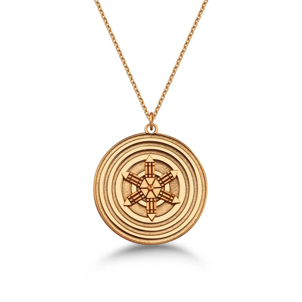 Atlantis Mandalası Gümüş Kolye ürün görseli 1