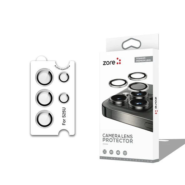 Zore Galaxy ile uyumlu S25 Ultra CL-12 Premium Safir Parmak İzi Bırakmayan Anti-Reflective Kamera Lens Koruyucu - Resim 4