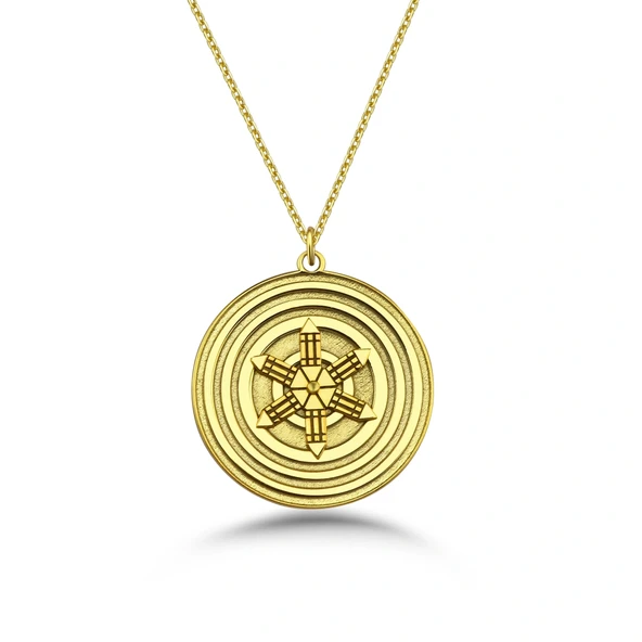 Atlantis Mandalası Gümüş Kolye ürün görseli 1