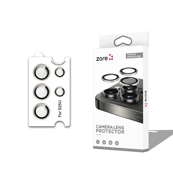 Zore Galaxy ile uyumlu S25 Ultra CL-12 Premium Safir Parmak İzi Bırakmayan Anti-Reflective Kamera Lens Koruyucu - Resim 3