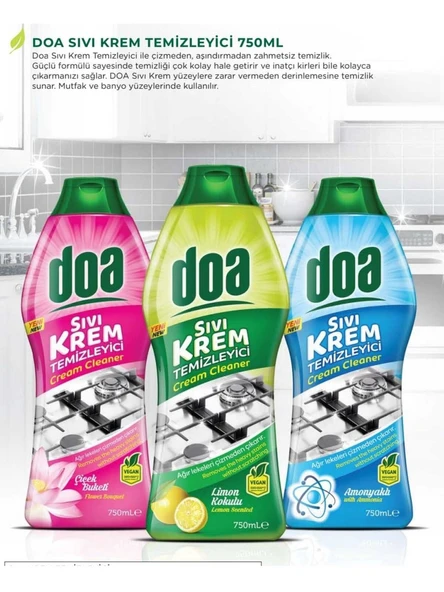 Doa Sıvı Krem Temizleyici 750 Ml x 3 Adet - Resim 2