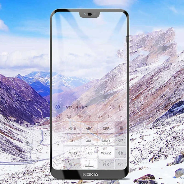 Zore Nokia X6 Kenarları Kırılmaya Dayanıklı Cam Ekran Koruyucu - Resim 4