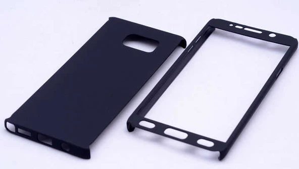 Zore Galaxy ile uyumlu S6 Edge Kılıf 360 3 Parçalı Rubber Kapak - 2