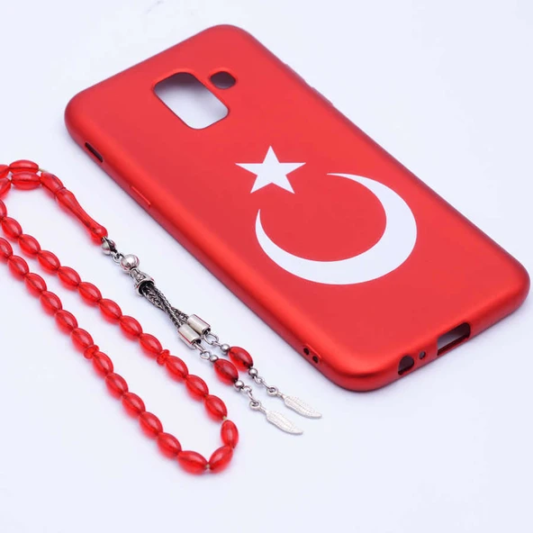 Zore Galaxy ile uyumlu A6 2018 Kılıf Bayrak Silikon - 1