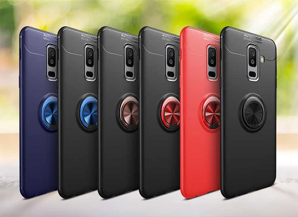 Zore Galaxy ile uyumlu A6 Plus 2018 Kılıf Ravel Silikon Kapak - 2