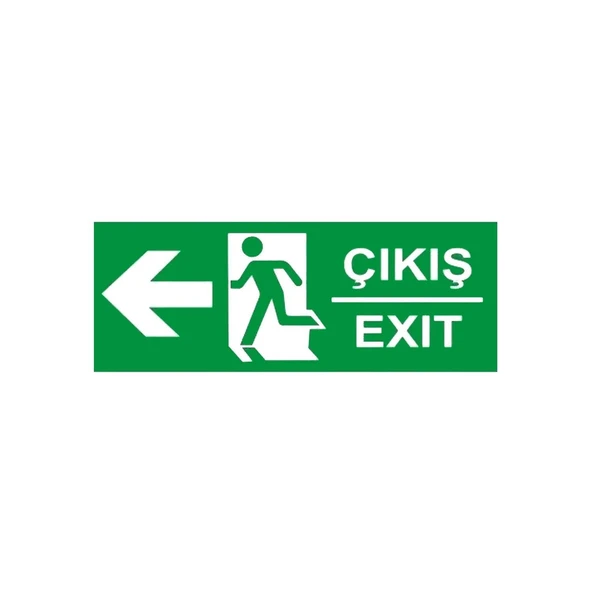 ACİL ÇIKIŞ LEVHASI PVC SOL YÖN