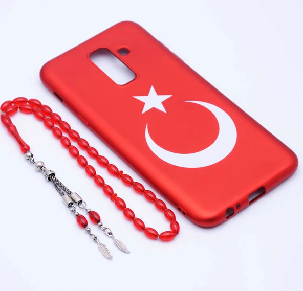 Zore Galaxy ile uyumlu A6 Plus 2018 Kılıf Bayrak Silikon - 2