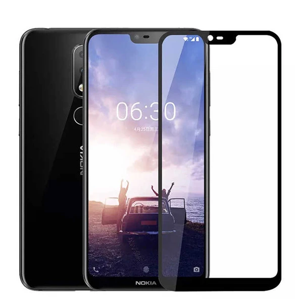 Zore Nokia X6 Kenarları Kırılmaya Dayanıklı Cam Ekran Koruyucu - Resim 6