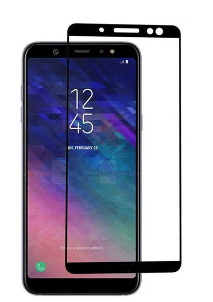 Zore Galaxy ile uyumlu A6 2018 Kenarları Kırılmaya Dayanıklı Cam Ekran Koruyucu - 2
