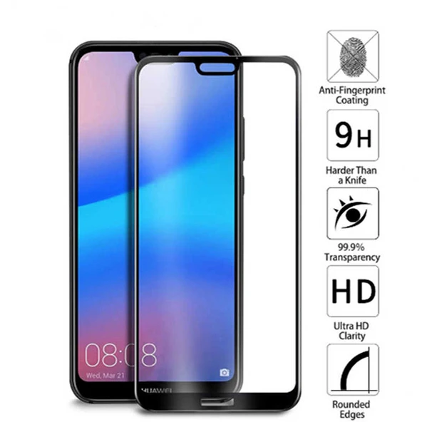 Zore Huawei ile uyumlu P20 Lite Kenarları Kırılmaya Dayanıklı Cam Ekran Koruyucu - 4