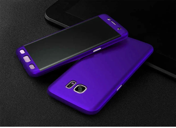 Zore Galaxy ile uyumlu S8 Plus Kılıf 360 3 Parçalı Rubber Kapak - 9