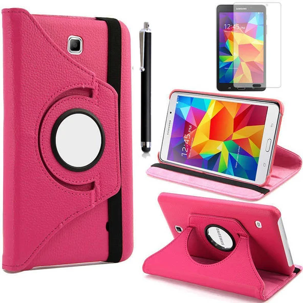 Zore Galaxy ile uyumlu Tab 4 7.0 T230 Dönebilen Standlı Kılıf - Resim 3