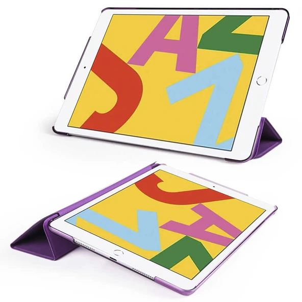 Zore Apple ile uyumlu iPad Pro 10.5 (7.Nesil) Smart Cover Standlı 1-1 Kılıf - Resim 4