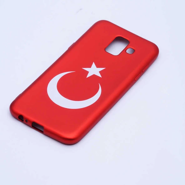 Zore Galaxy ile uyumlu A6 2018 Kılıf Bayrak Silikon - 3