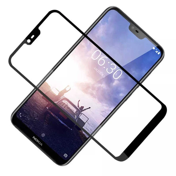 Zore Nokia X6 Kenarları Kırılmaya Dayanıklı Cam Ekran Koruyucu - Resim 5