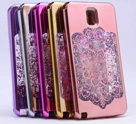 Zore Galaxy ile uyumlu Note 3 Kılıf Lazer Çiçekli Sıvılı Silikon - 2