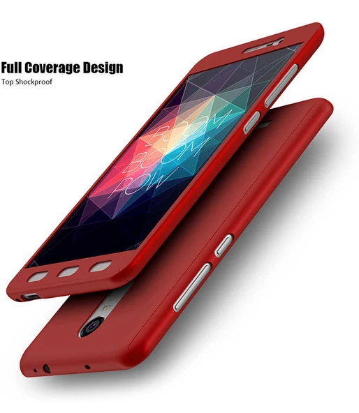 Zore Xiaomi ile uyumlu Redmi Note 4X Kılıf 360 3 Parçalı Rubber Kapak - 8