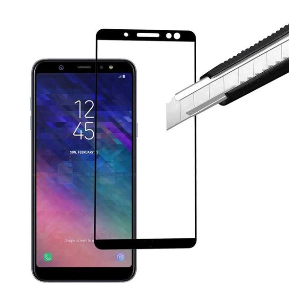 Zore Galaxy ile uyumlu A6 2018 Kenarları Kırılmaya Dayanıklı Cam Ekran Koruyucu - 4