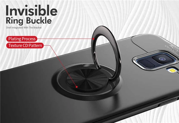 Zore Galaxy ile uyumlu A6 2018 Kılıf Ravel Silikon Kapak - Resim 12