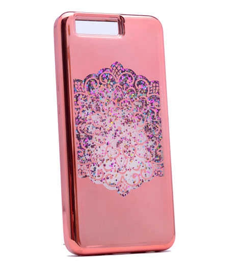 Zore Huawei ile uyumlu P10 Kılıf Lazer Çiçekli Sıvılı Silikon - 4