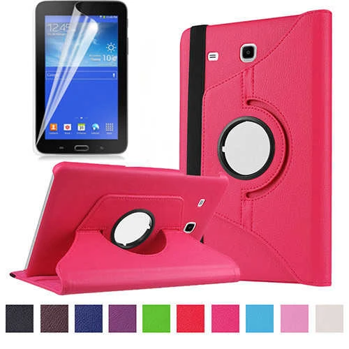 Zore Galaxy ile uyumlu Tab 3 Lite 7.0 T110 Dönebilen Standlı Kılıf - Resim 7
