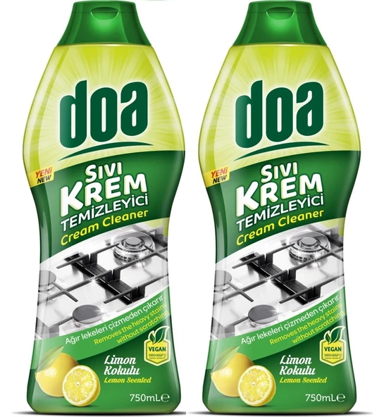 Doa Sıvı Krem Temizleyici Limon Kokulu 750 Ml Vegan x 2 Adet - 1