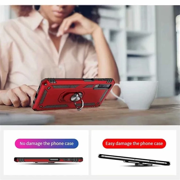 Zore Galaxy ile uyumlu A7 2018 Kılıf Vega Kapak - Resim 10