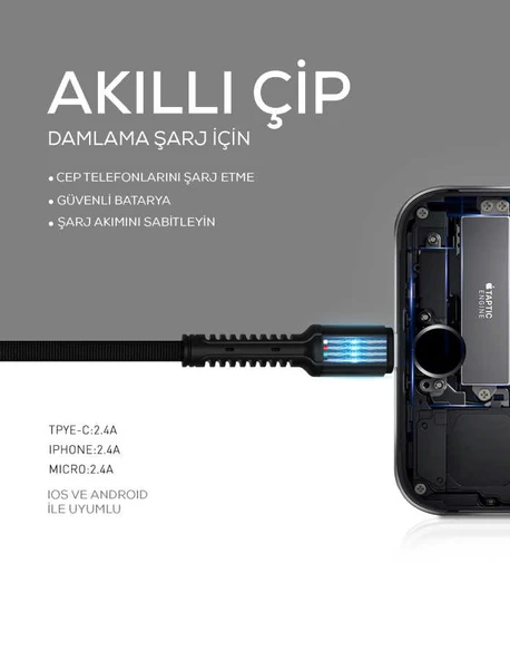 Zore LS63 Lightning Usb Kablo - Resim 3