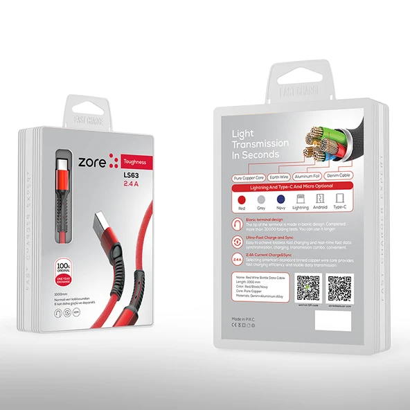 Zore LS63 Type-C Usb Kablo - 1