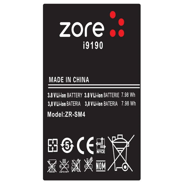 Zore Galaxy ile uyumlu S4 Mini A Kalite Uyumlu Batarya - 2